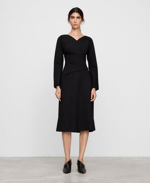 Vestido midi cruzado