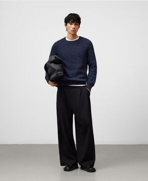 Organic cotton heathered sweater man