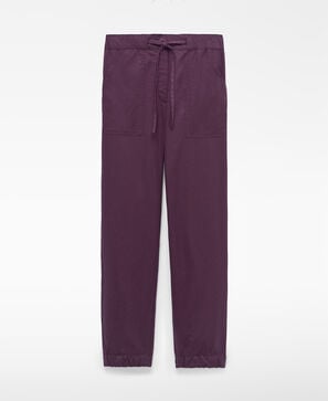 Lyocell and linen jogger trousers