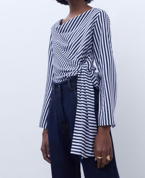 Draped neckline shirt