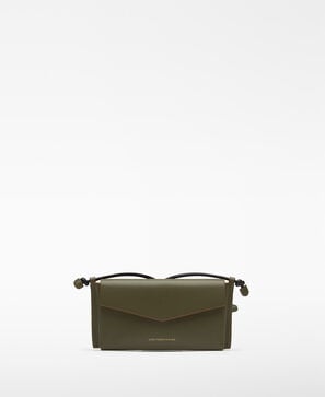 Porta-telemóvel horizontal em pele para mulher