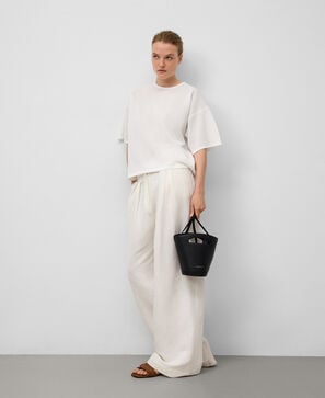 Jersey manga corta punto fino mujer