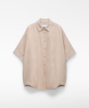 Microprint oversize shirt