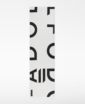 Jacquard maxi logo two-tone scarf