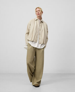 Leather-Non-Leather bomber jacket woman