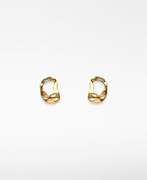 Hammered texture earrings woman