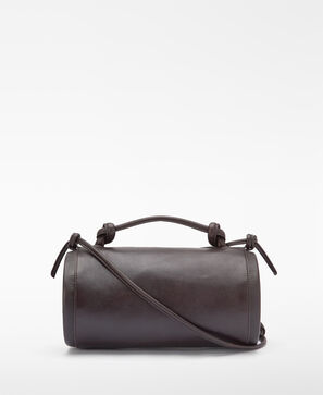 Leather cylindrical bag