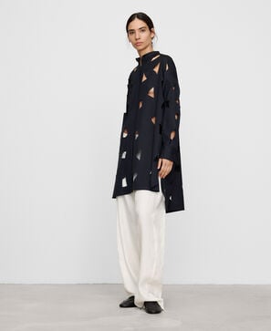 Oversize laser-cut shirt
