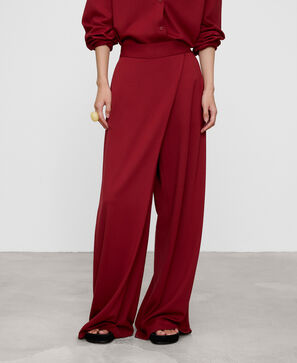 Straight pareo trousers