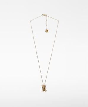 Double-lacquered piece necklace woman