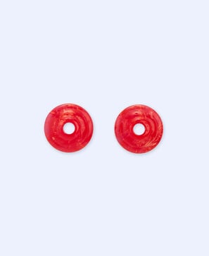 Circular resine earrings