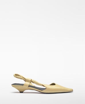 Pumps niedriger Absatz Leder Damen