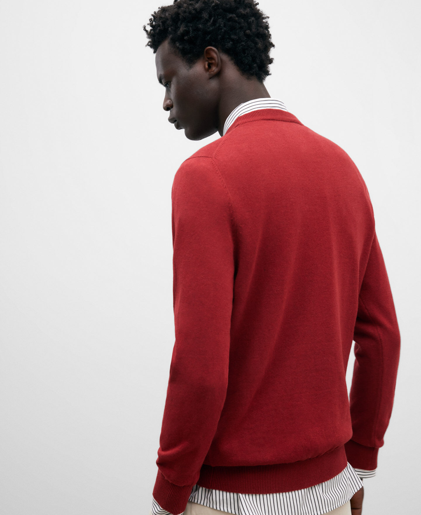 Mens red 2025 crew neck jumper