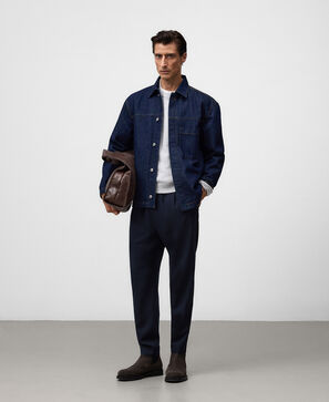 Pleated jogger trousers man