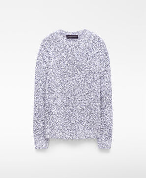 Melange texture knit sweater