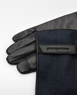 Mixed-fabric gloves man