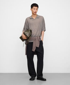 Polo efecto arrugado punto