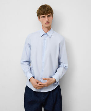 Camisa regular cuello italiano hombre