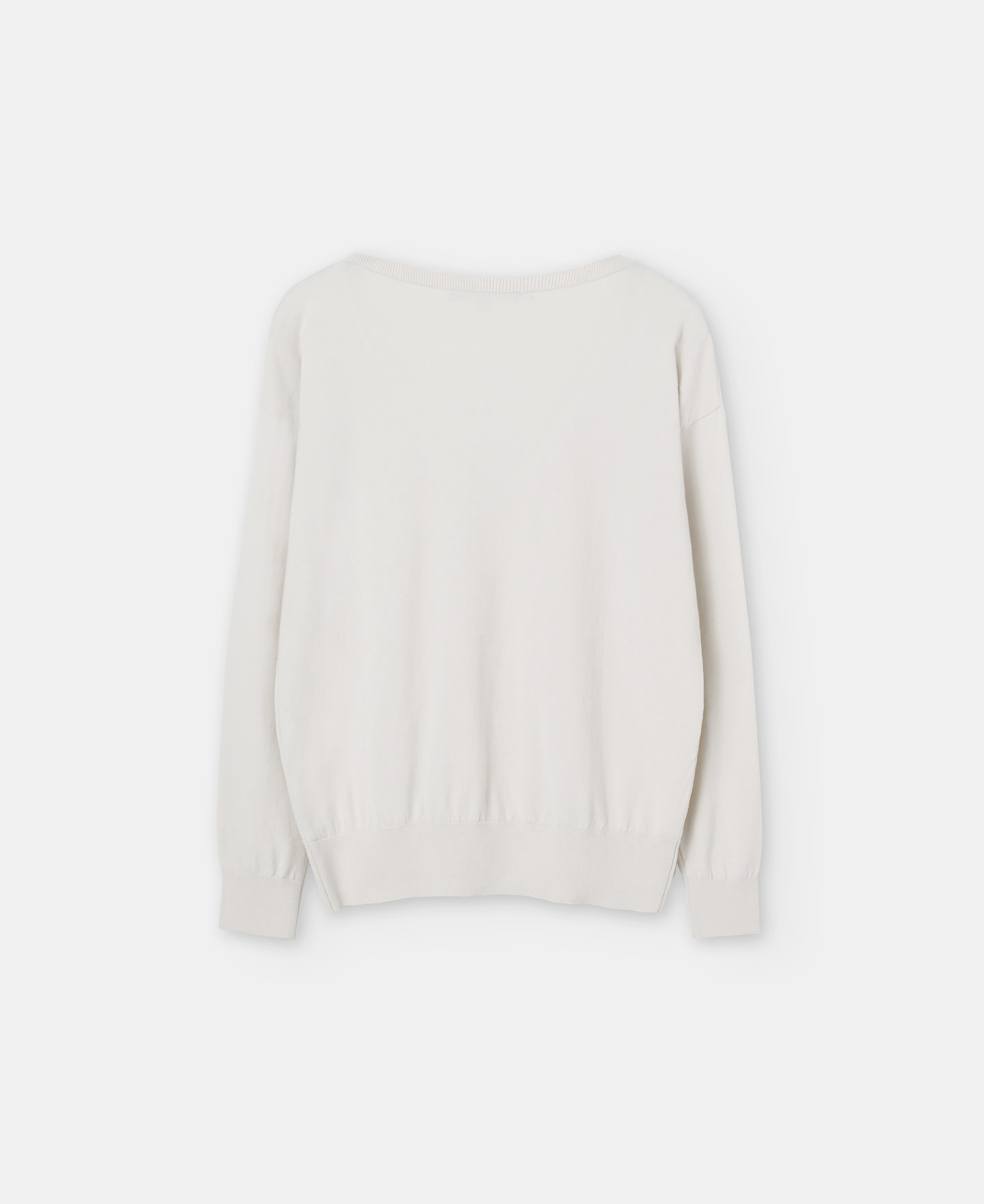 V-neckline viscose knit sweater image number 5
