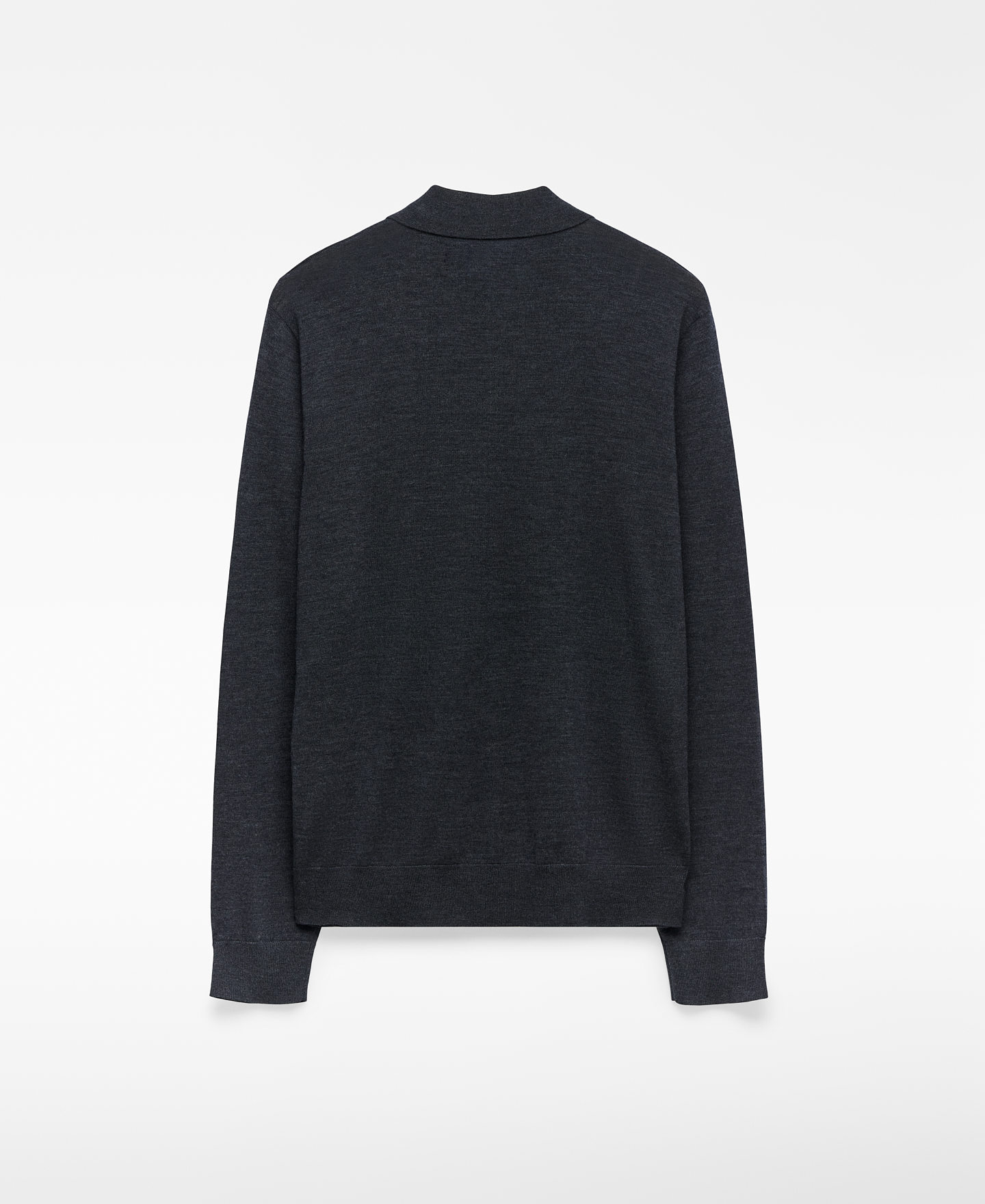 Merino wool buttoned polo shirt man image number 4