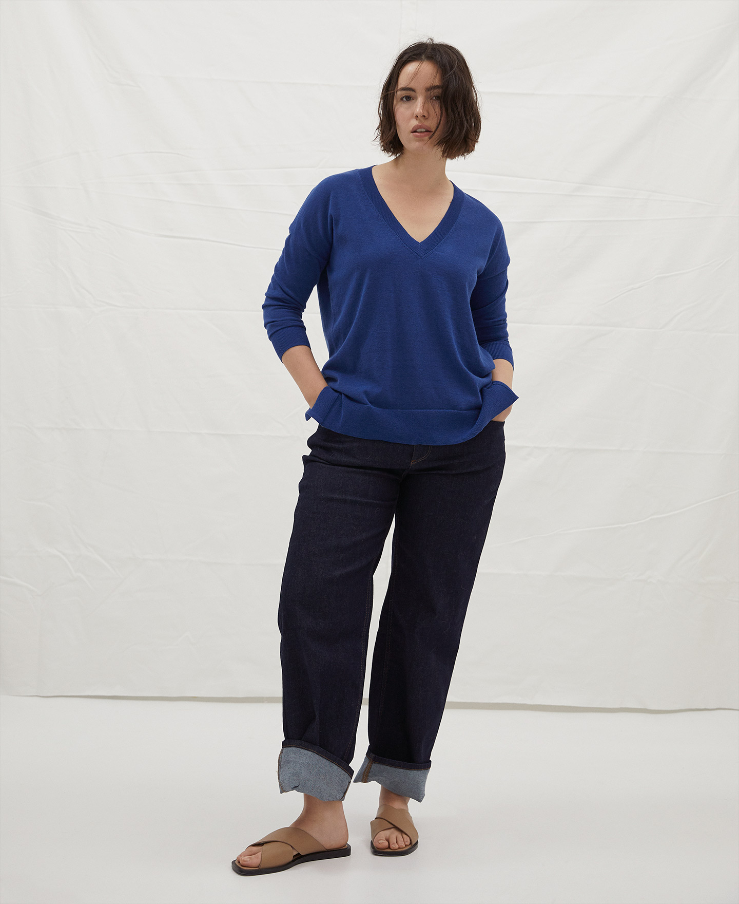 Jersey camel cuello pico image number 1