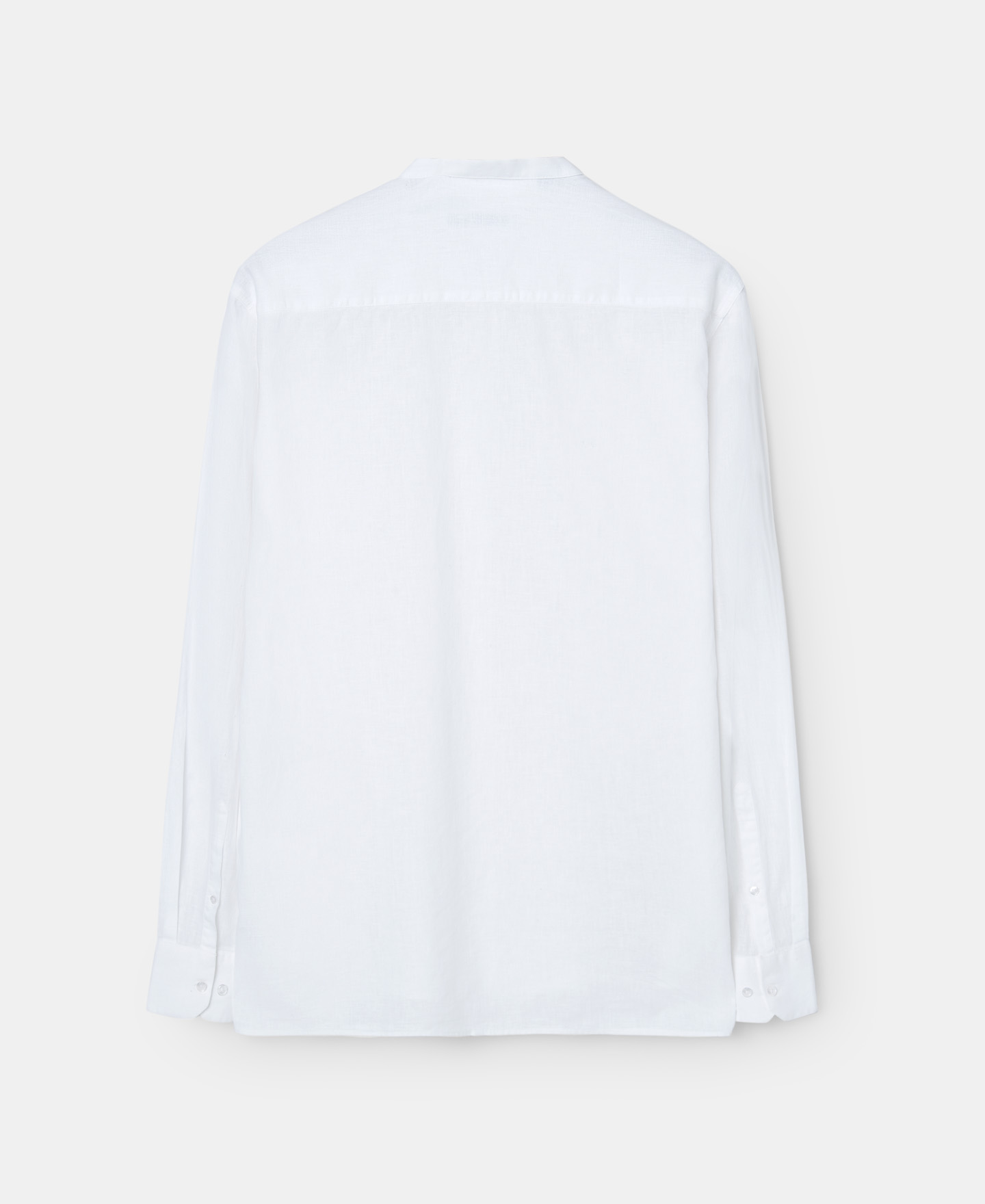 Mao collar linen and cotton shirt image number 5