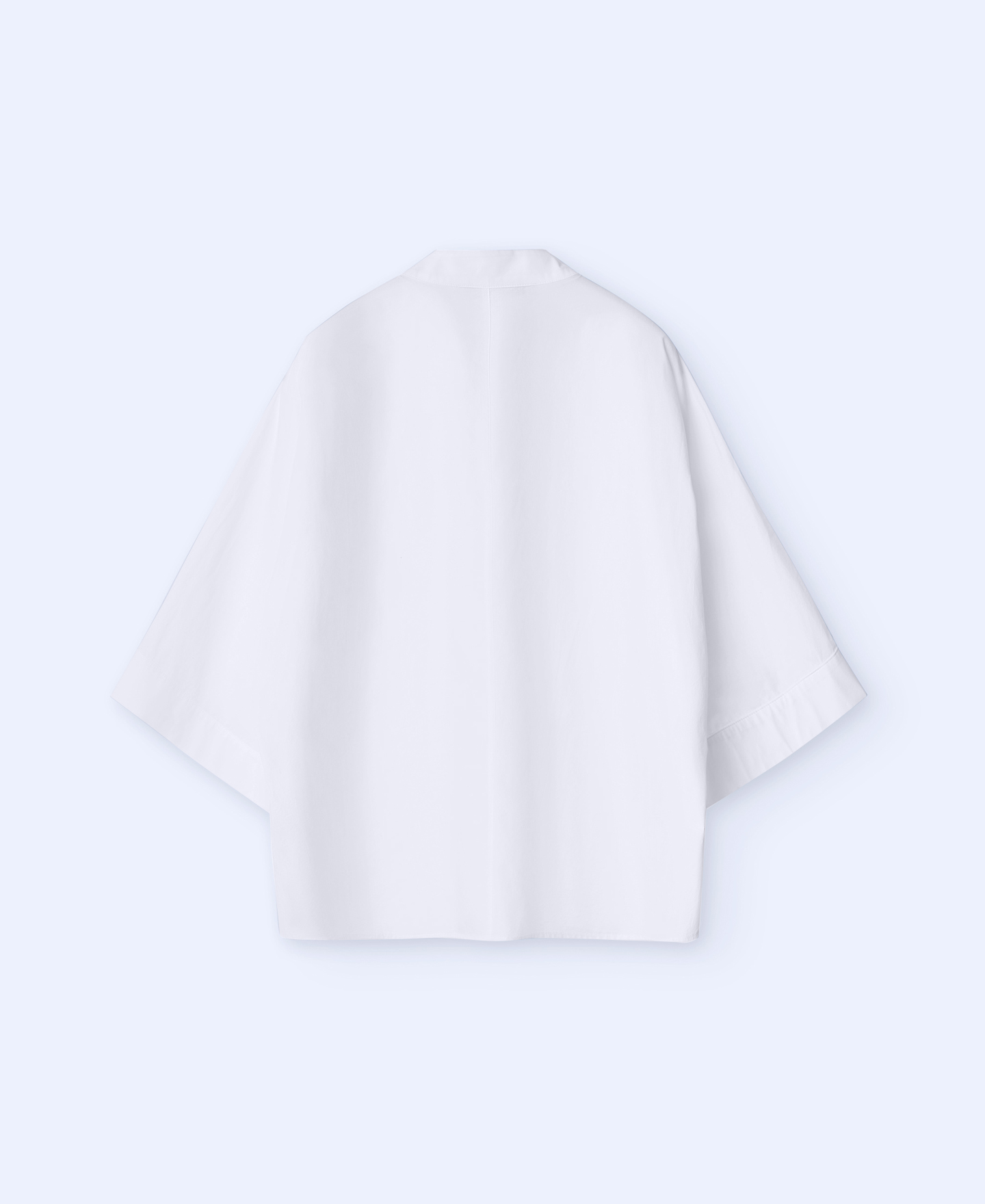 Cotton poplin Mandarin collar shirt image number 5