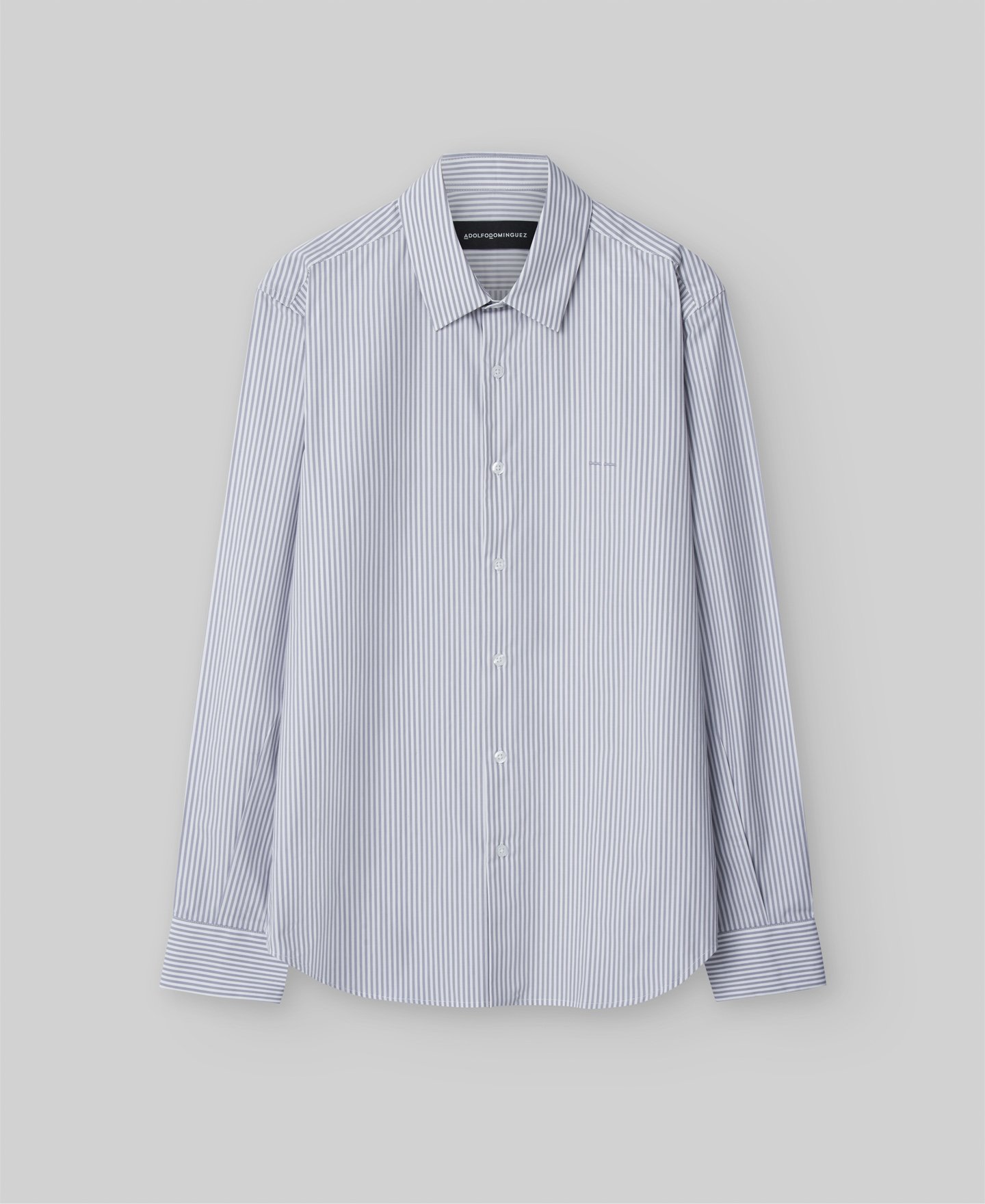 Camisa rayas verticales algod&oacute;n hombre image number 4