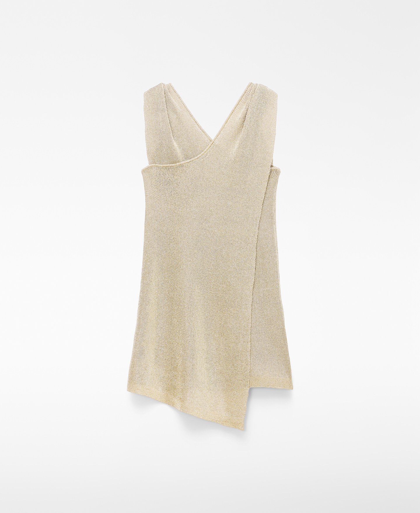 Top cruzado em malha metalizada image number 4