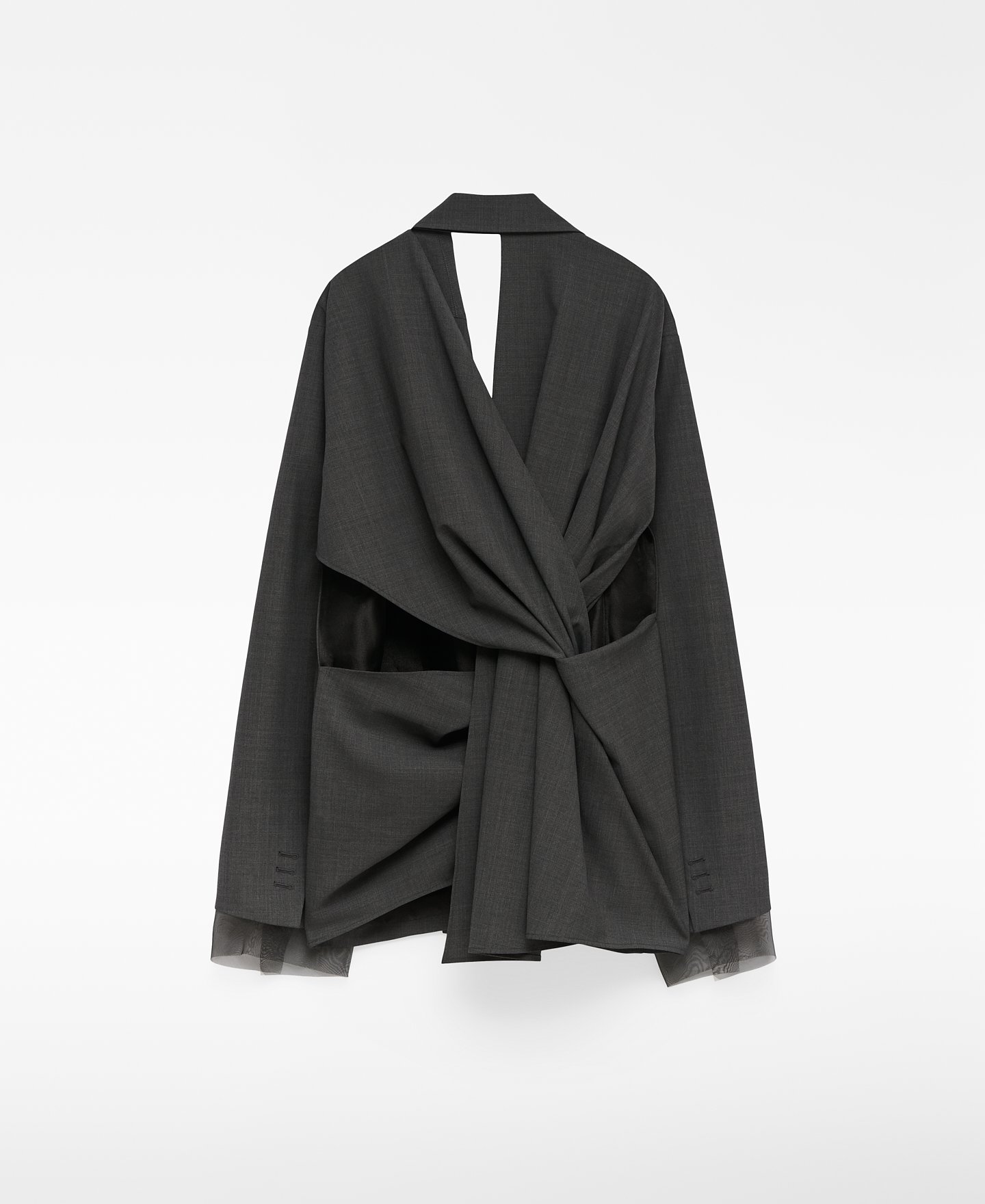 Blazer cruzado nas costas para mulher image number 4