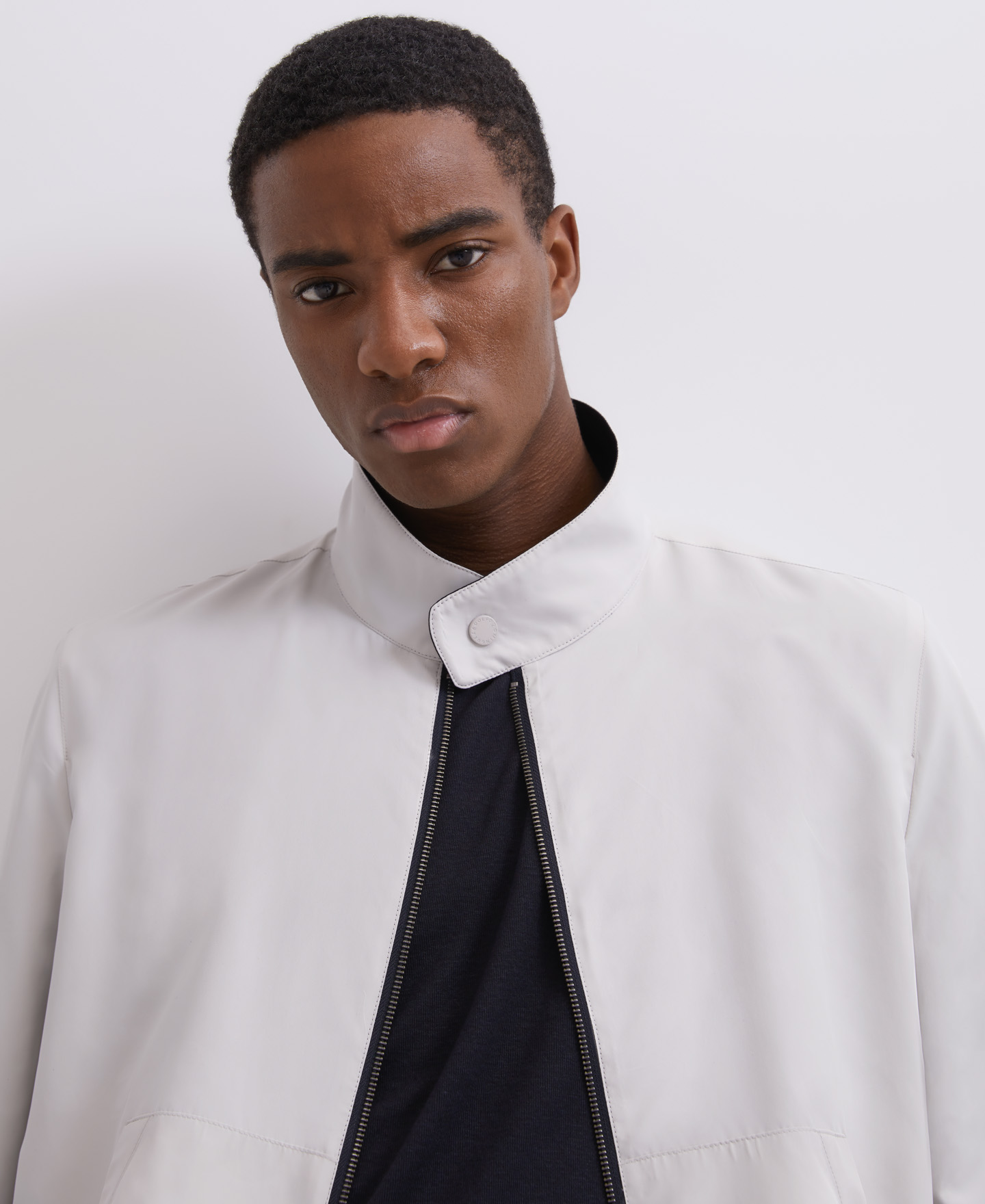 Reversible jacket with mandarin collar image number 2