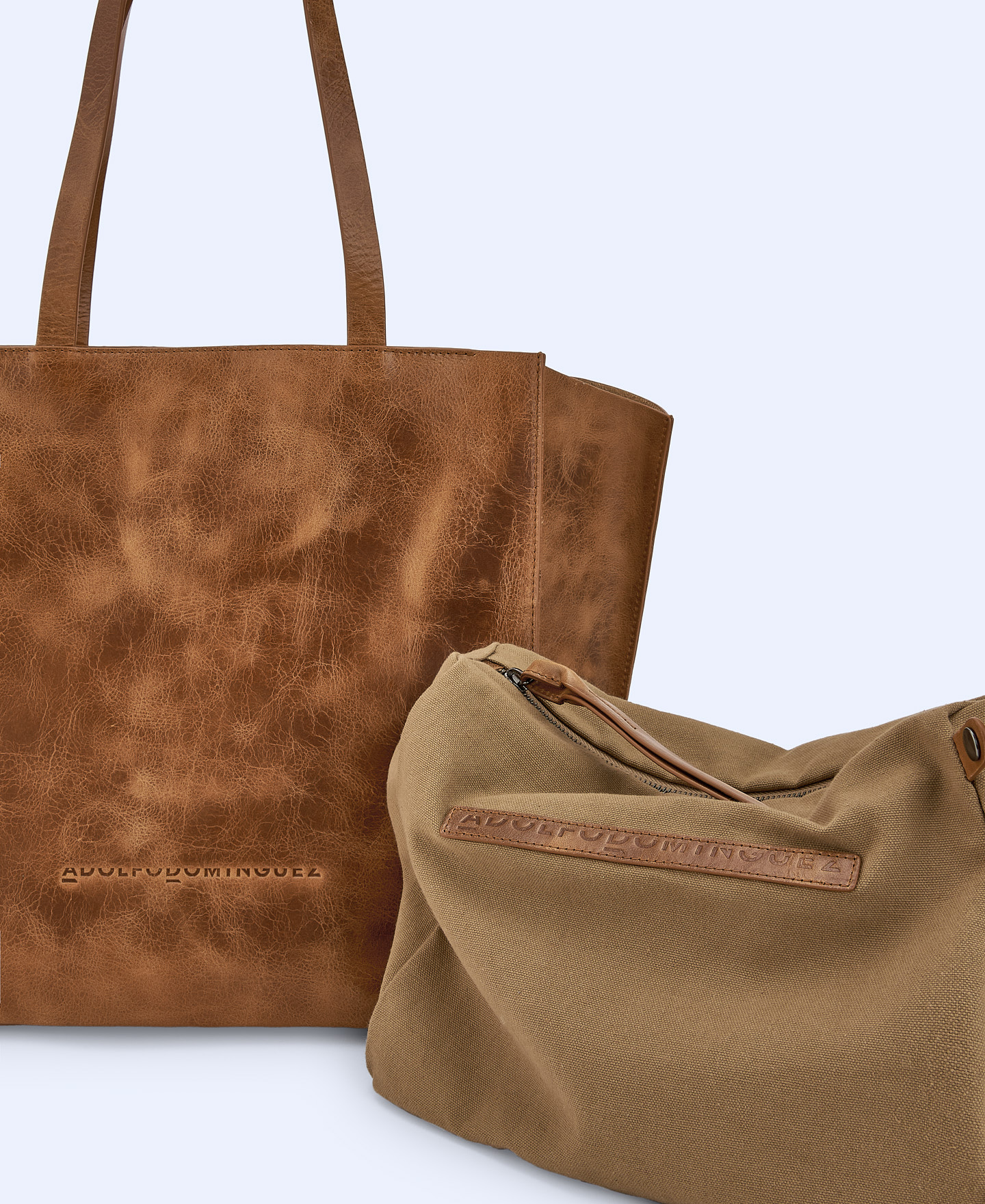 Shopper grande en piel craquelada image number 2