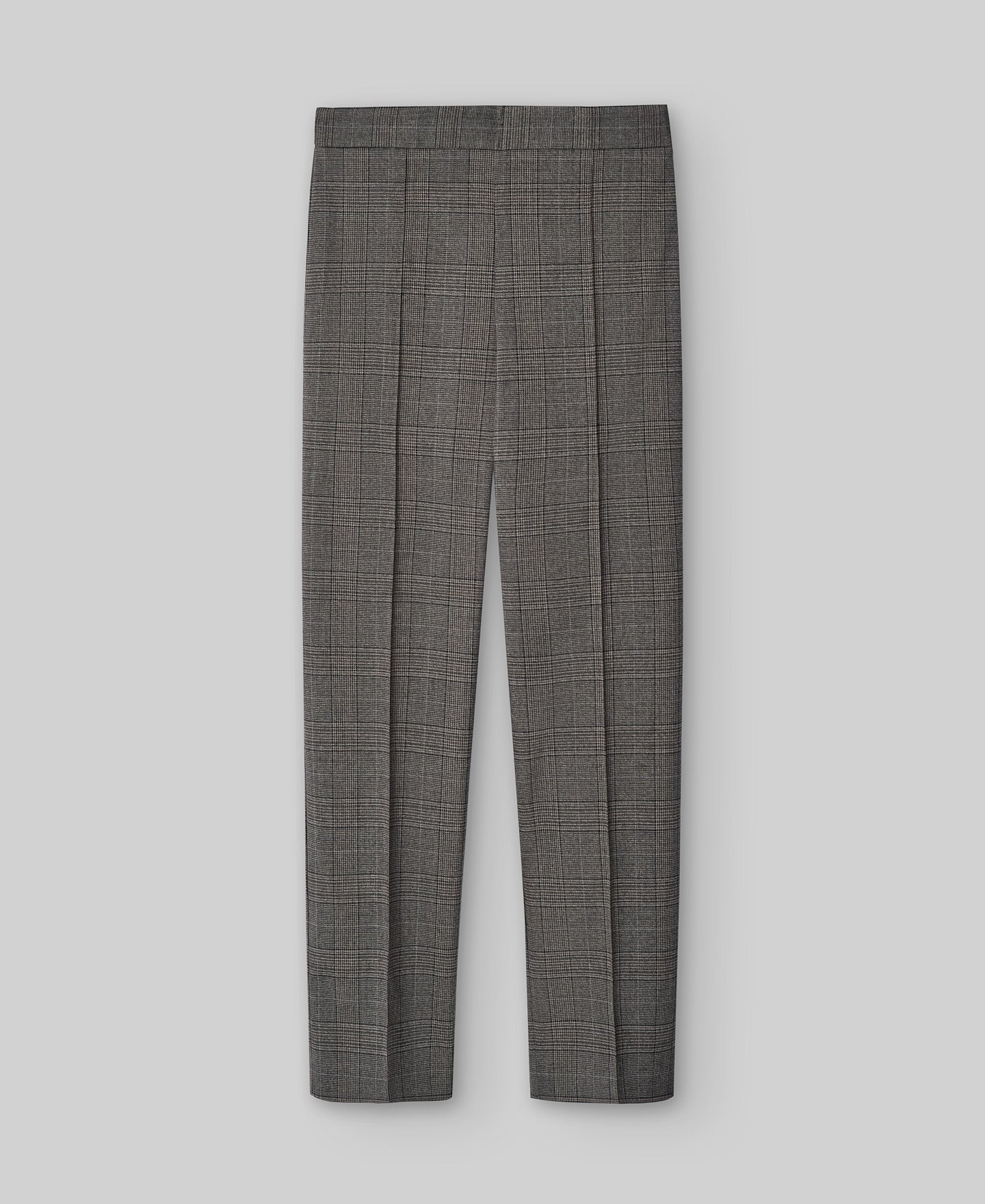 Ankle-length checkered trousers woman image number 4