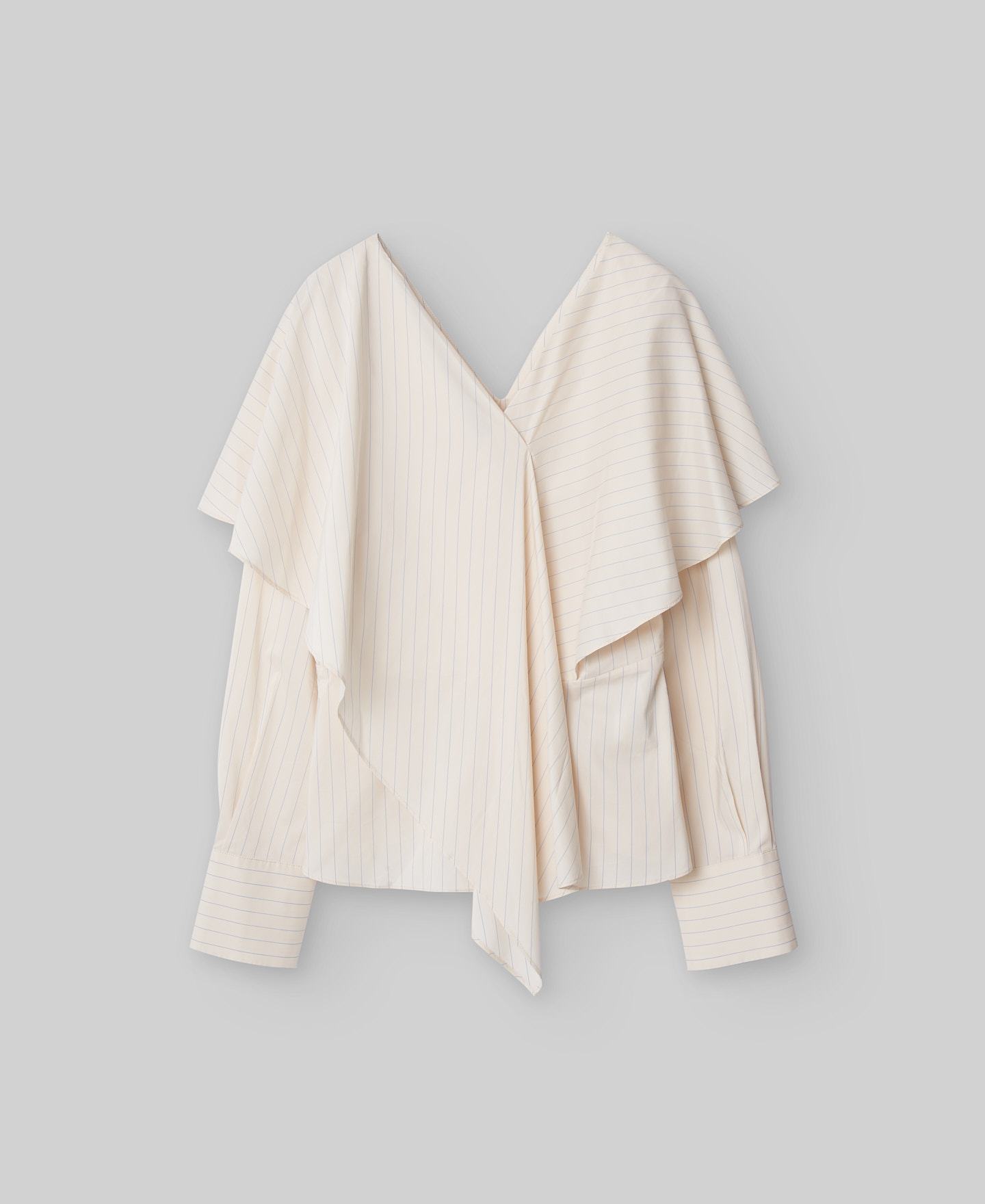 Blusa cuello chal rayas mujer image number 4