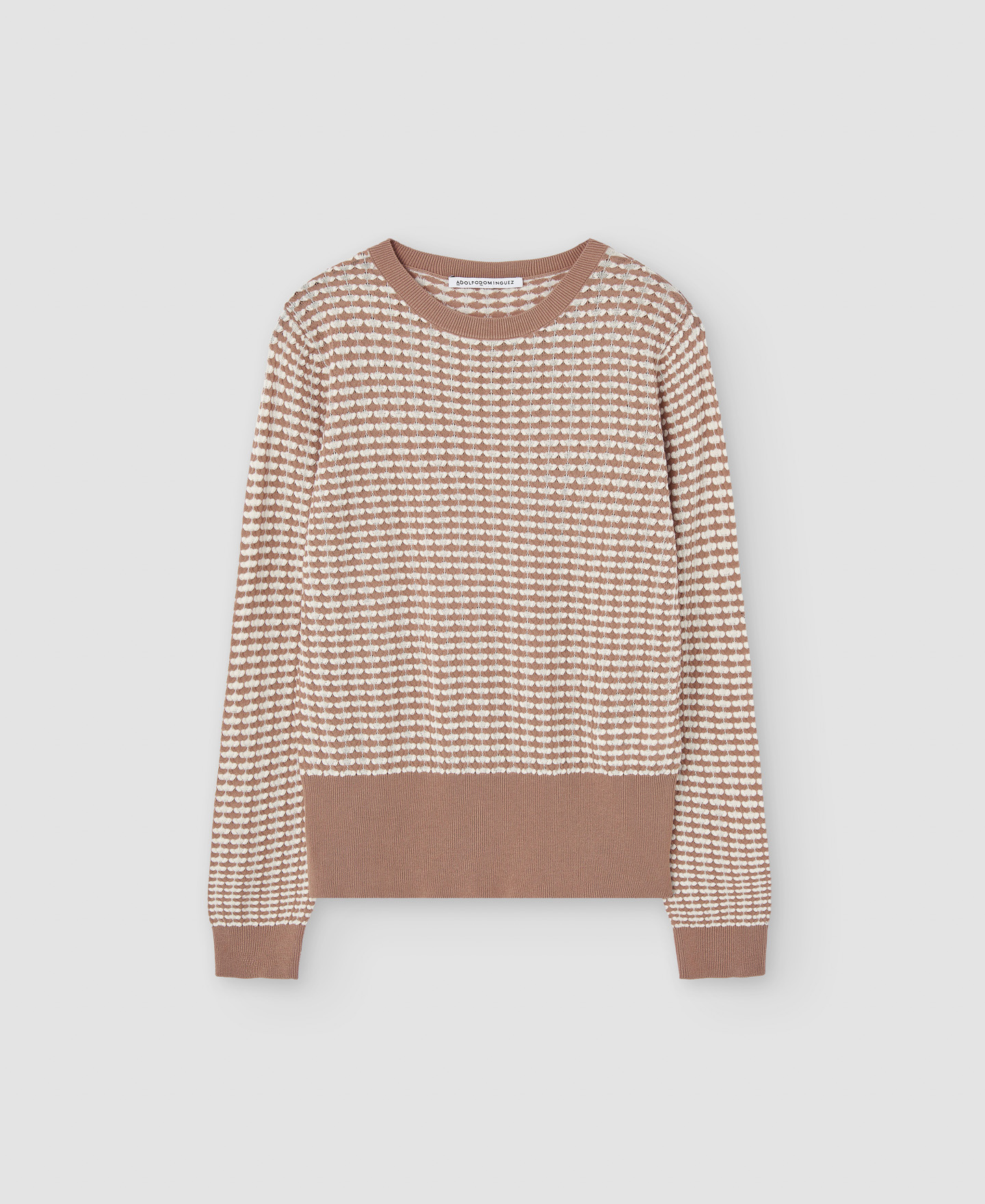 Viscose fabric round neckline sweater image number 4