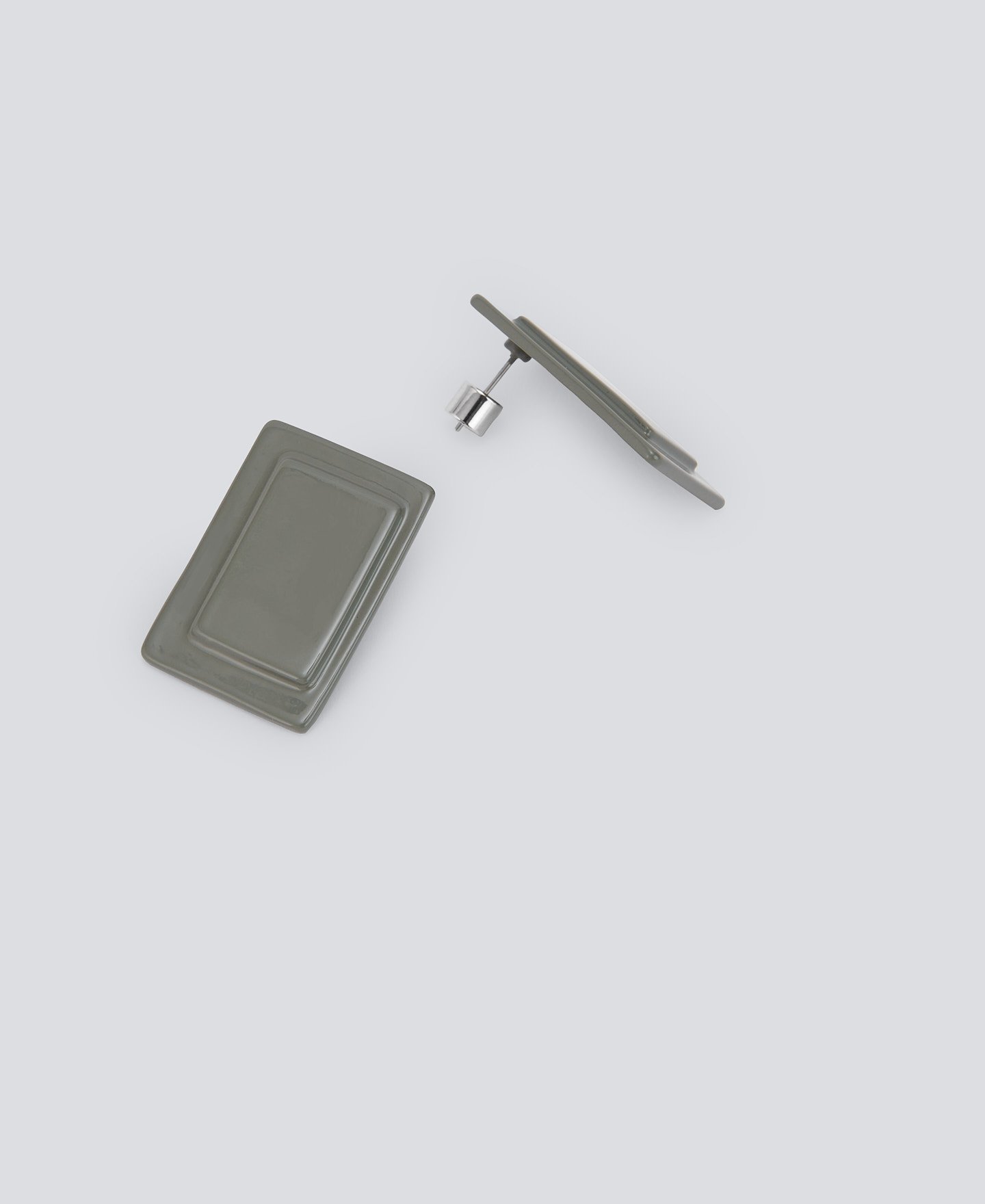 Pendiente lacado rectangular mujer image number 1