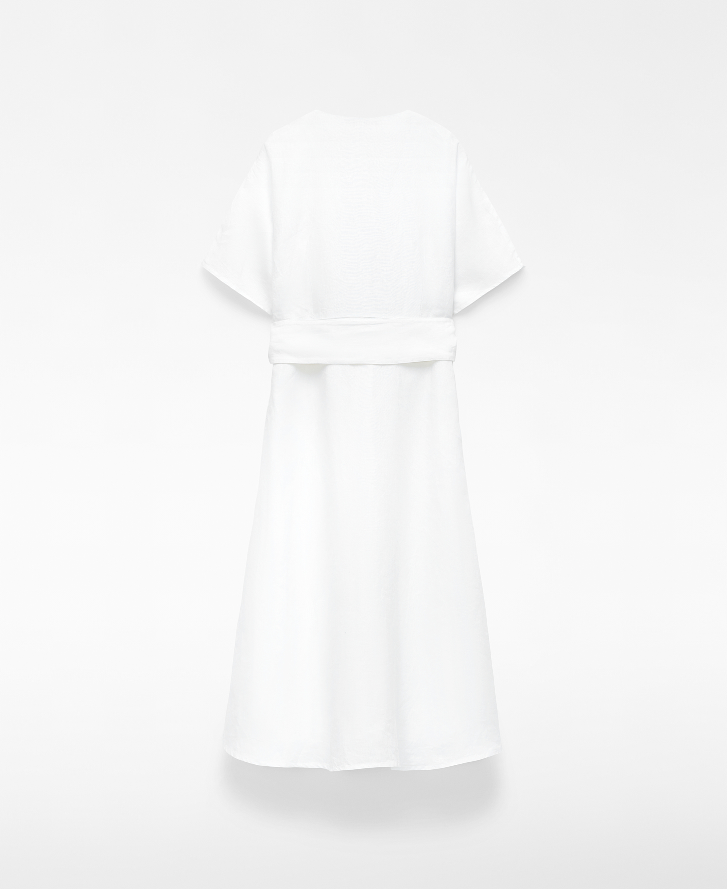 Vestido midi con cintur&oacute;n lino europeo image number 5