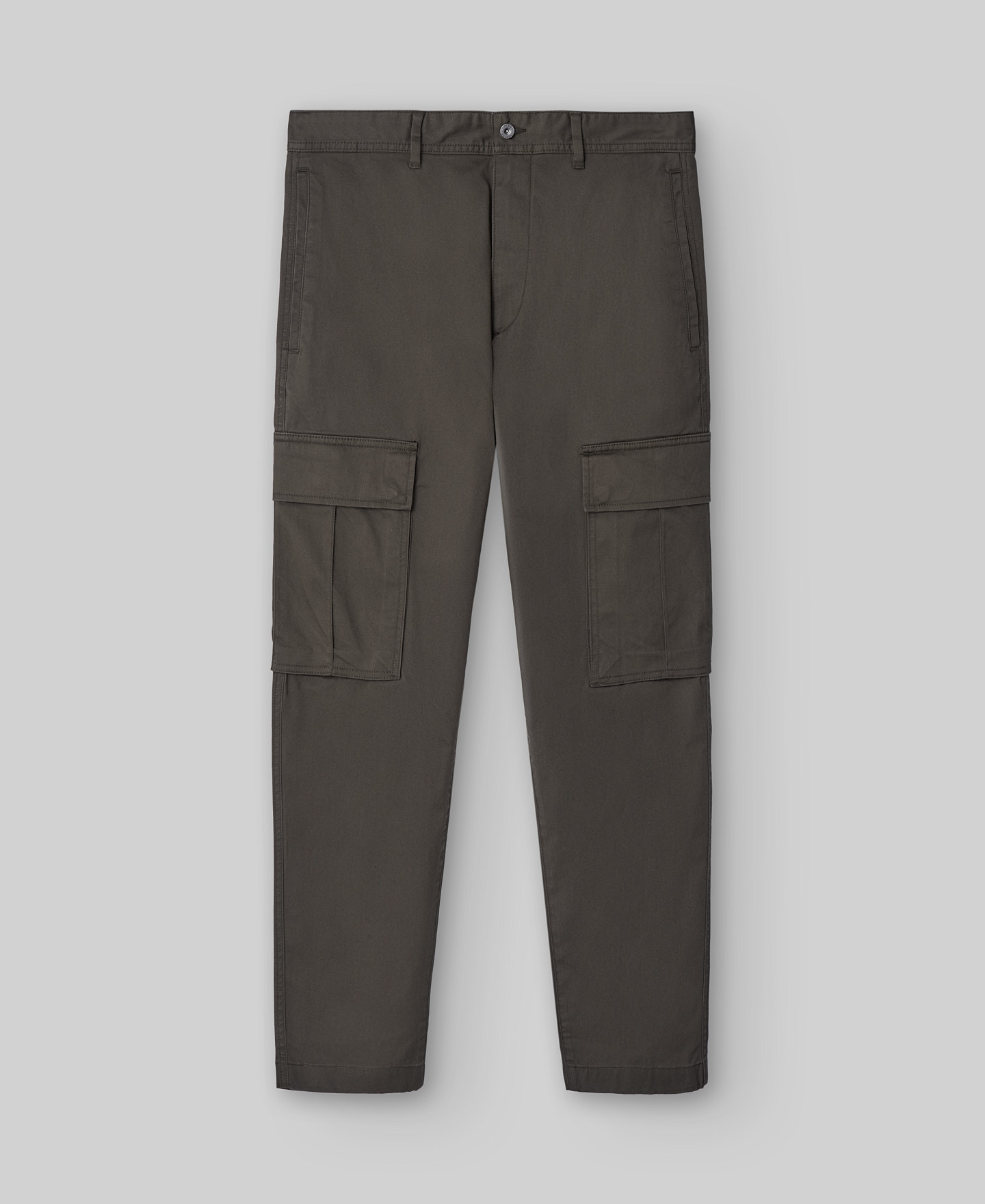 Green cotton cargo trousers man image number 4