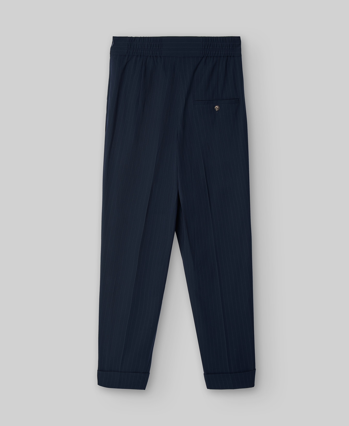Front-crossed striped trousers woman image number 5