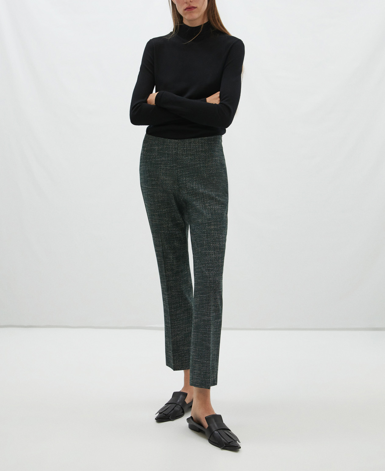 Straight cut stretch trousers image number 1