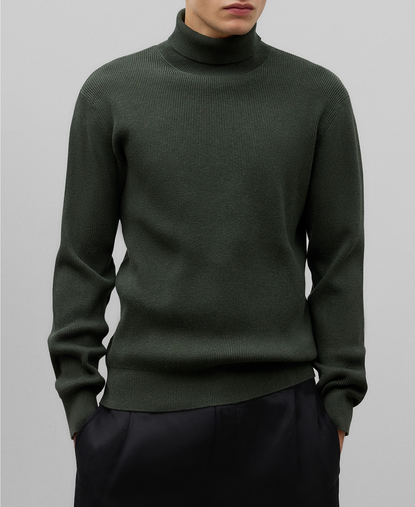 Cotton turtleneck sweater man image number 0