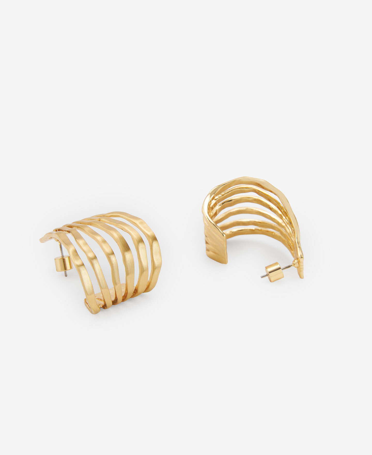 Zinc multi-strand hoop earring image number 1
