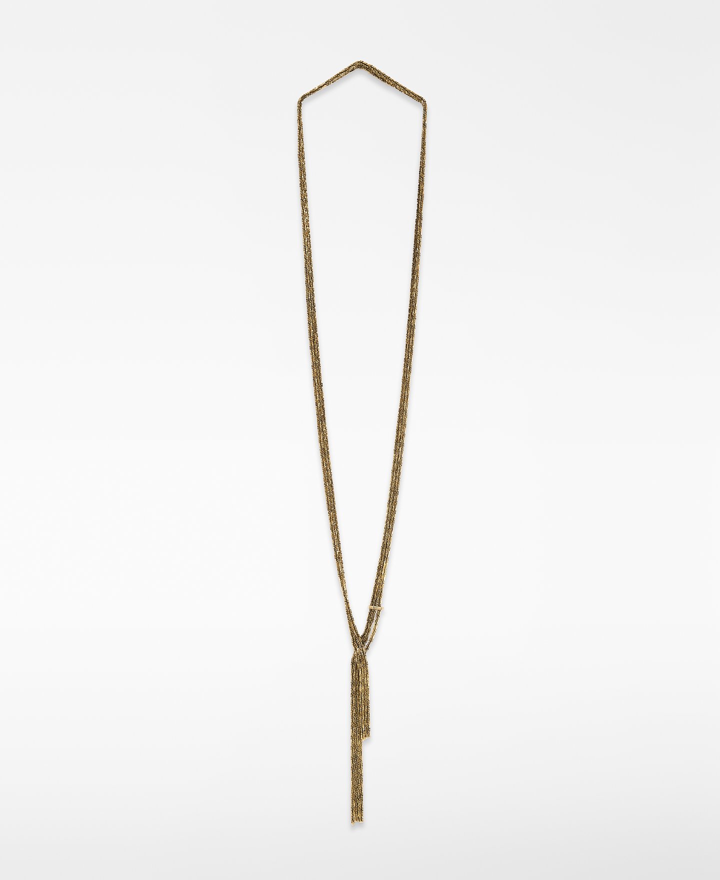 Gold chains maxi necklace woman image number 0
