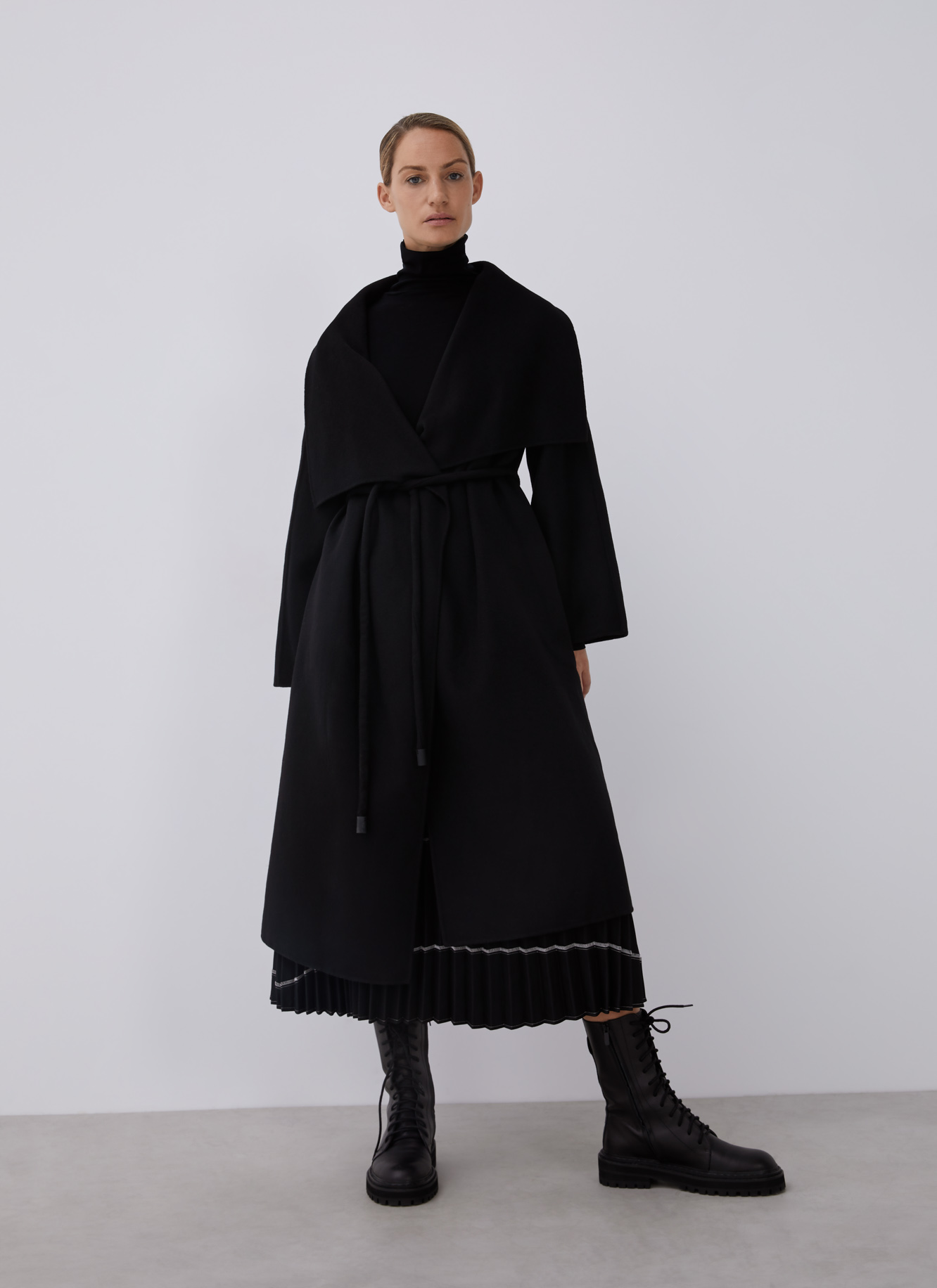 Double-faced wrapping coat image number 5