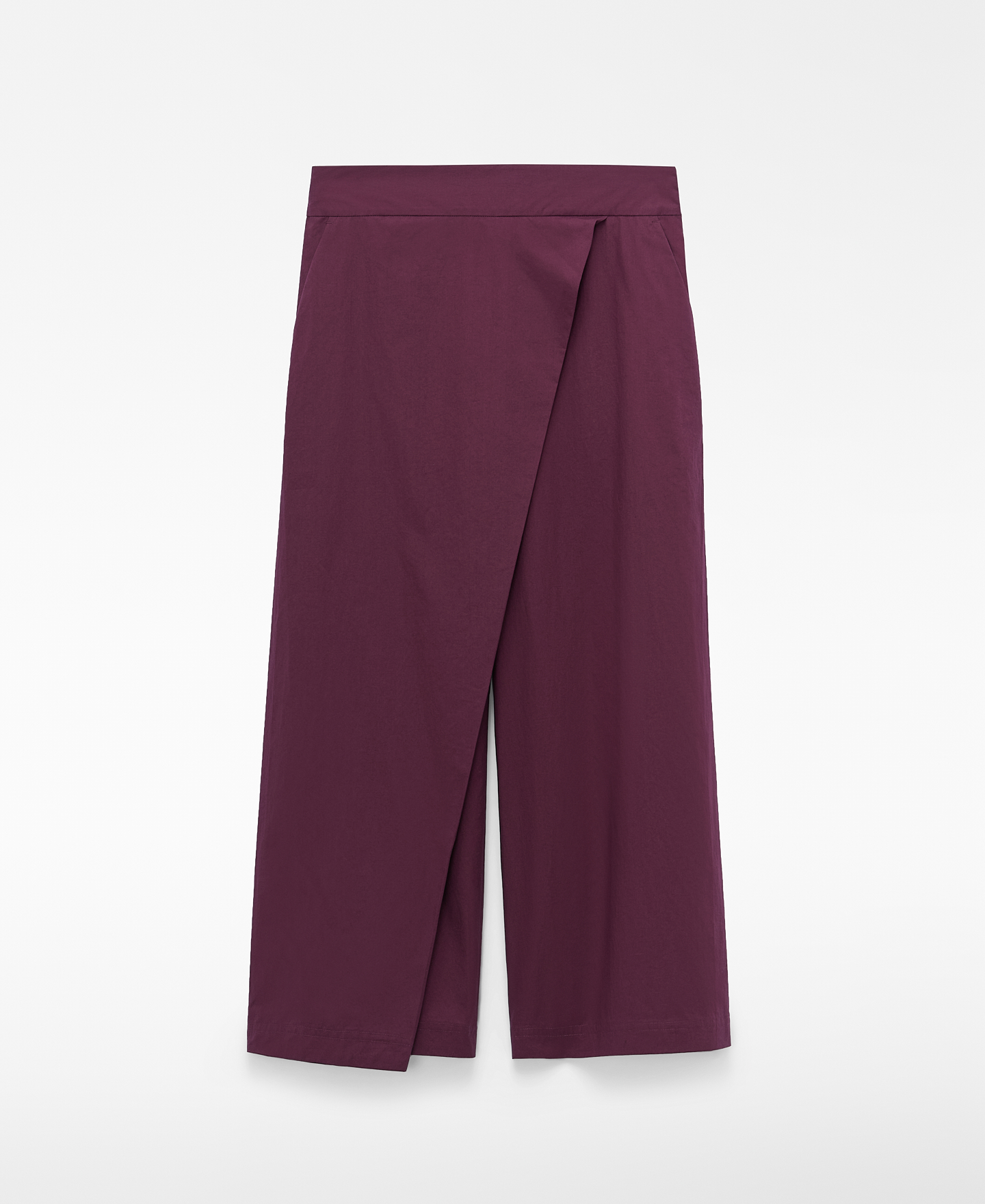 Poplin cross-front culotte trousers image number 4