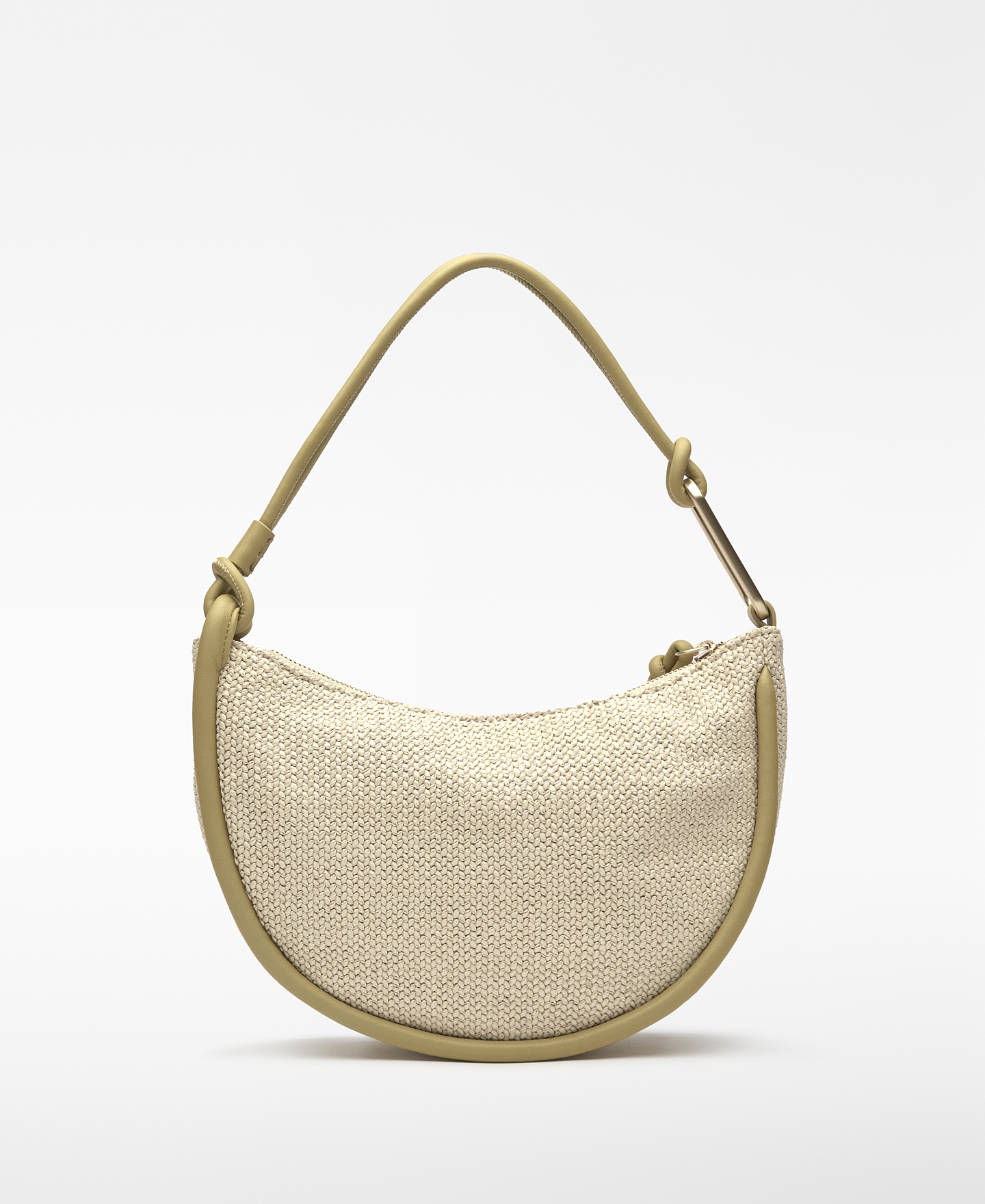 Luna raffia-textured shoulder bag woman image number 1