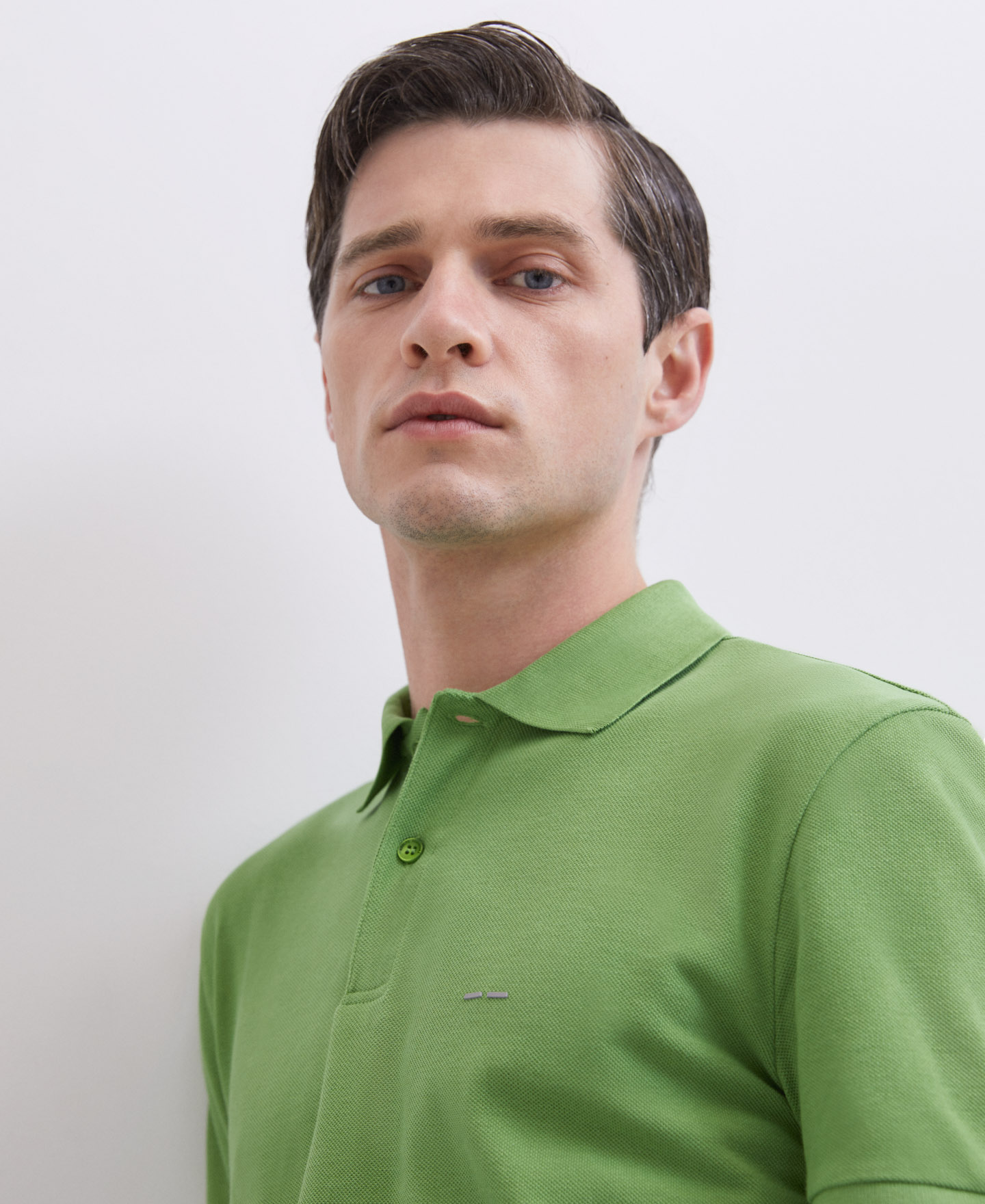 Mustard cotton polo image number 2