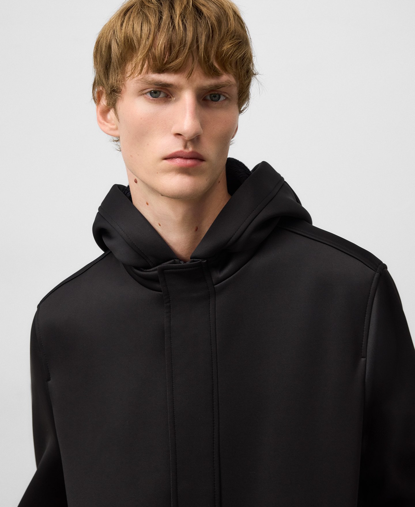 Long neoprene coat man image number 3