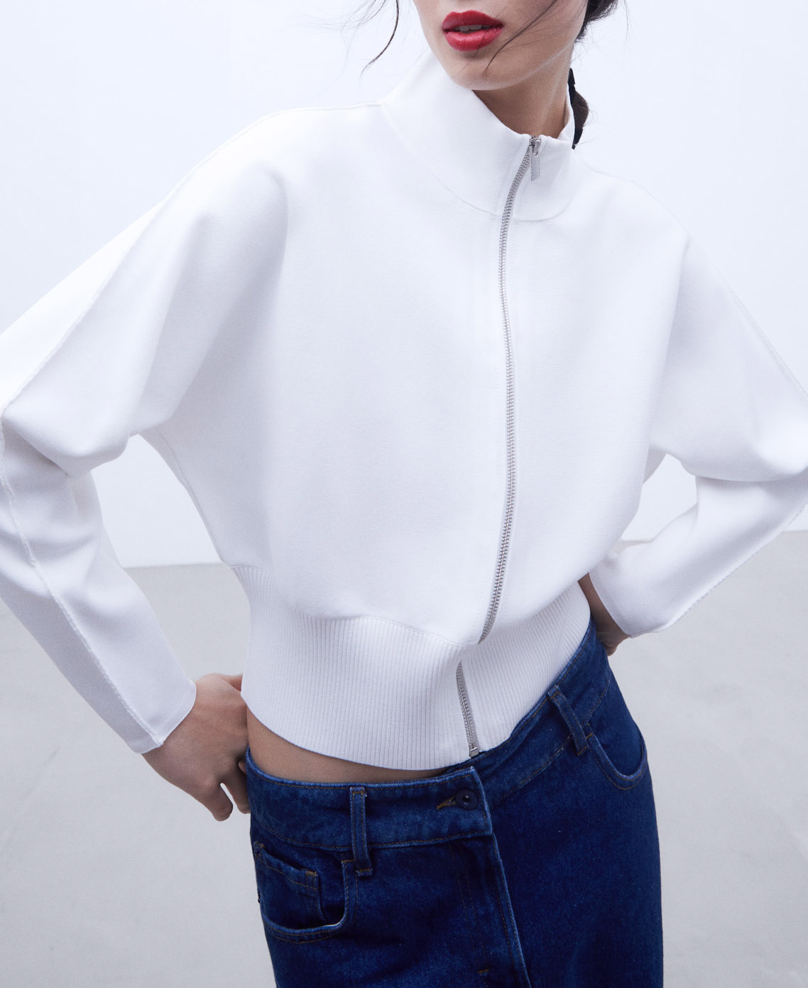 High neckline bomber image number 0