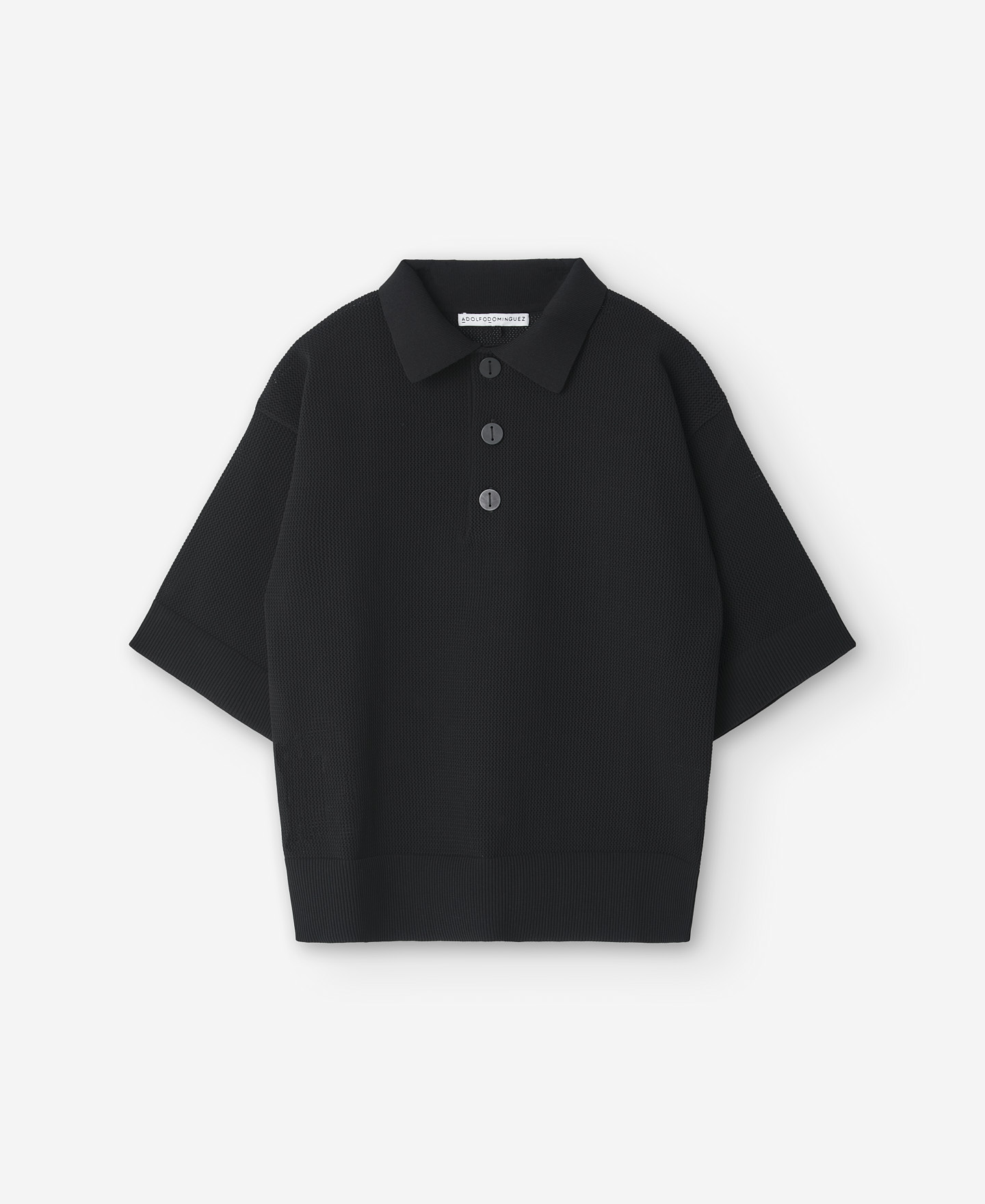 Structure recycled polyester polo shirt image number 4